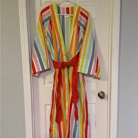 Colorful Striped Women's Pajama Robe - Picture 1 of 3